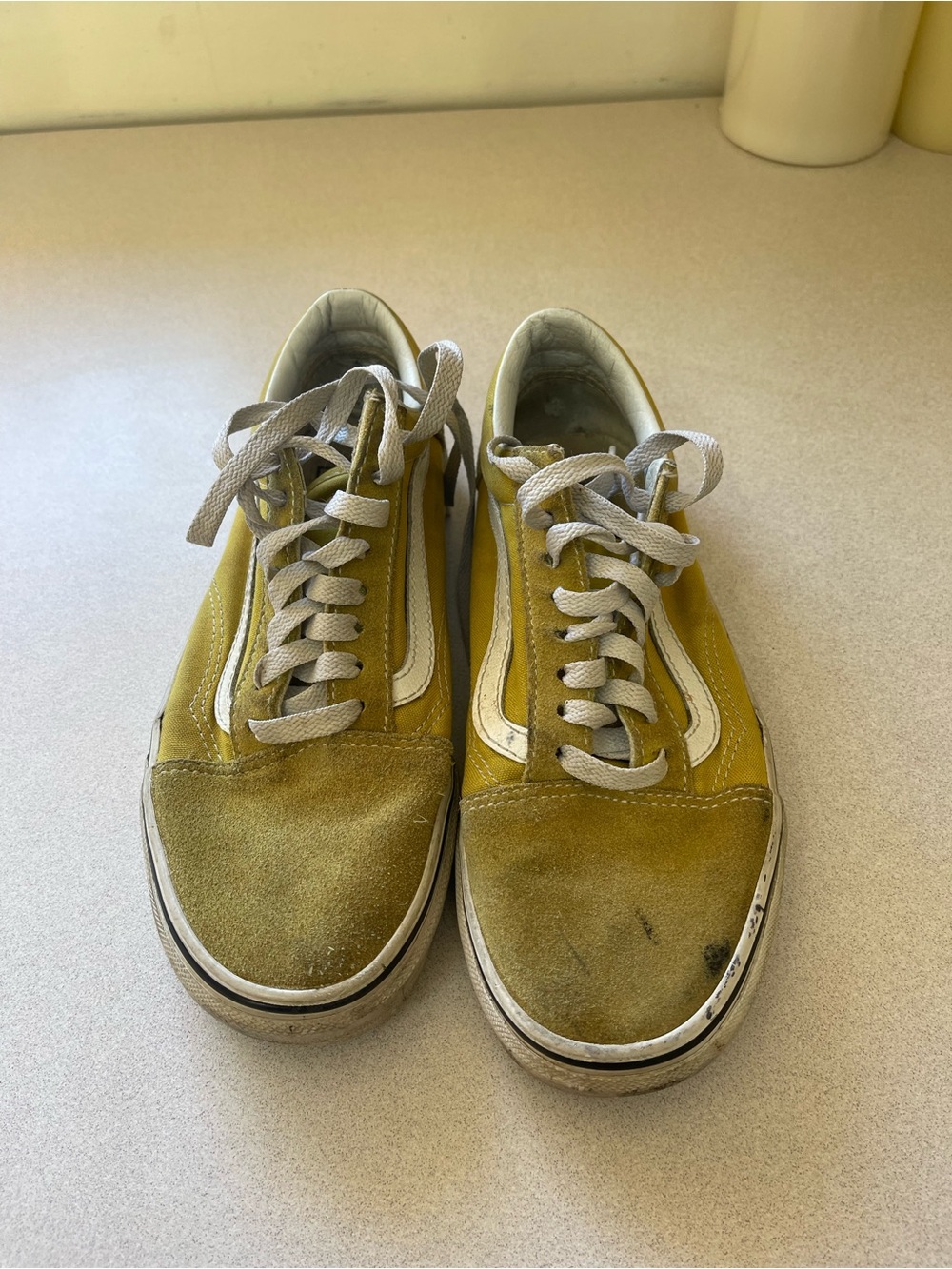 Vans Old Skool Low-Top Sneakers in Yellow with White Stripe